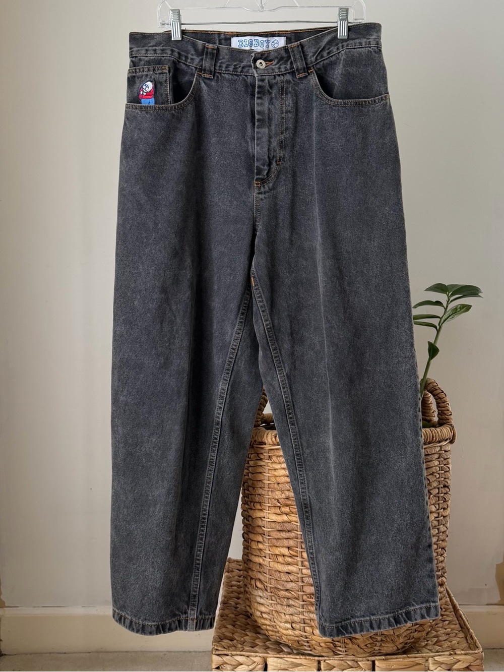 Polar Skate Co BIG BOY Black Jeans Baggy Skateboarding Pants Size Medium M